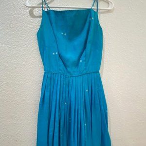 Vintage Mr. Marsh Blue Polka Dot Dress - Small